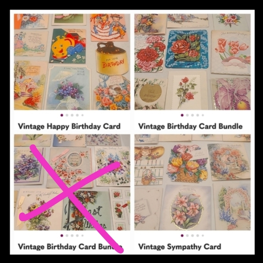 Vintage Birthday Card Bundle